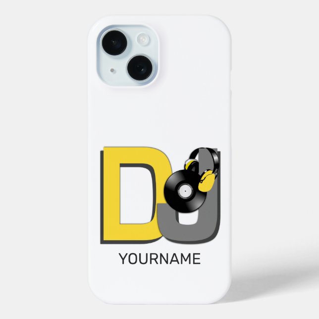 Funda De Case-Mate Para iPhone nombre personalizado de DJ (Reverso )