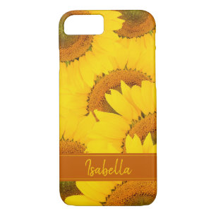 Funda Para iPhone 8/7 Nombre personalizado de girasoles
