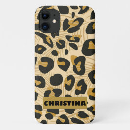 Funda Para iPhone 11 Nombre personalizado de la impresión de animales J