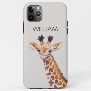 Funda Para iPhone 11 Pro Max Nombre personalizado de la jirafa de bebé