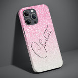 Funda Para iPhone 14 Pro Max De Case-Mate Nombre personalizado de la Moda de las niñas del P<br><div class="desc">Modern Purpurina Rosa Girly Moda Nombre Personalizado iPhone 14 Pro Max Smart Phone Cases presenta un fondo purpurina rosa oscuro con tu nombre personalizado en una tipografía de escritura caligrafía escrita a mano elegante. Perfecto como regalo para Navidades, cumpleaños, Día de la Madre, mejores amigos, hermana y más. Diseñado por...</div>
