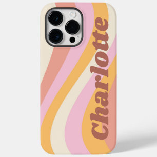 Funda Para iPhone 14 Pro Max De Case-Mate Nombre personalizado de la ola de vintage Girly Re