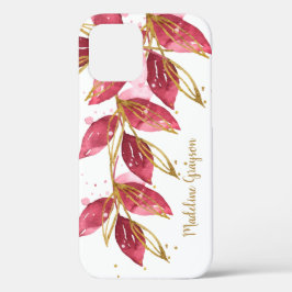 Funda Para iPhone 12 Nombre personalizado de la vegetación botánica acu
