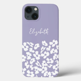 Funda Para iPhone 13 Nombre personalizado de las flores de dogwood retr