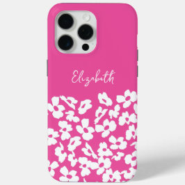 Funda Para iPhone 15 Pro Max Nombre personalizado de las flores de dogwood retr