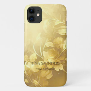Funda Para iPhone 11 Nombre personalizado de las flores de oro de yoga
