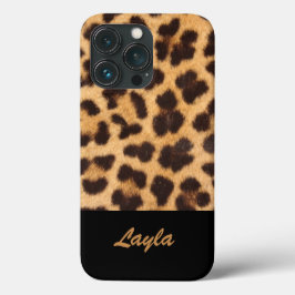 Funda Para iPhone 13 Pro Nombre personalizado de leopardo impreso para anim