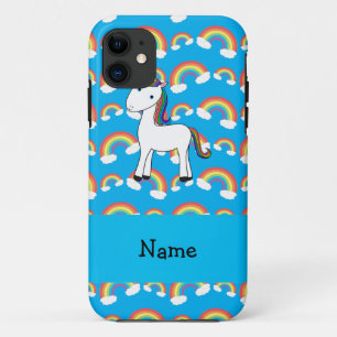 Funda Para iPhone 11 Nombre personalizado de los arcos azules de unicor