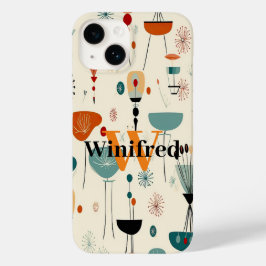 Funda Para iPhone 14 De Case-Mate Nombre personalizado de monograma de resumen de vi