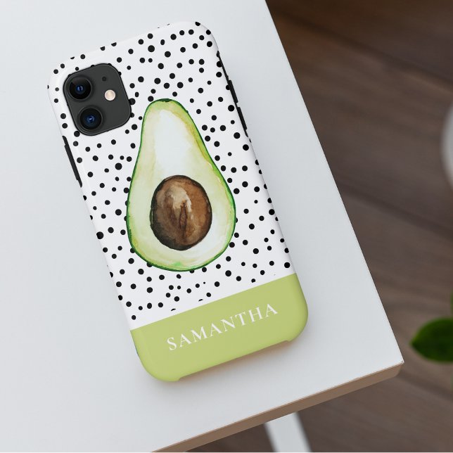 Funda De Case-Mate Para iPhone Nombre personalizado de paladar verde moderno (Subido por el creador)