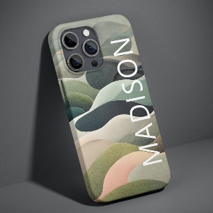 Funda Para iPhone 14 Pro De Case-Mate Nombre personalizado de patrón ondulado abstracto