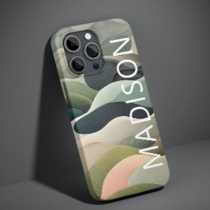 Funda Para iPhone 14 De Case-Mate Nombre personalizado de patrón ondulado abstracto
