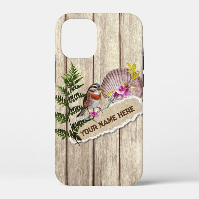 Funda De Case-Mate Para iPhone Nombre personalizado de pintura de aceite de mader (Reverso )