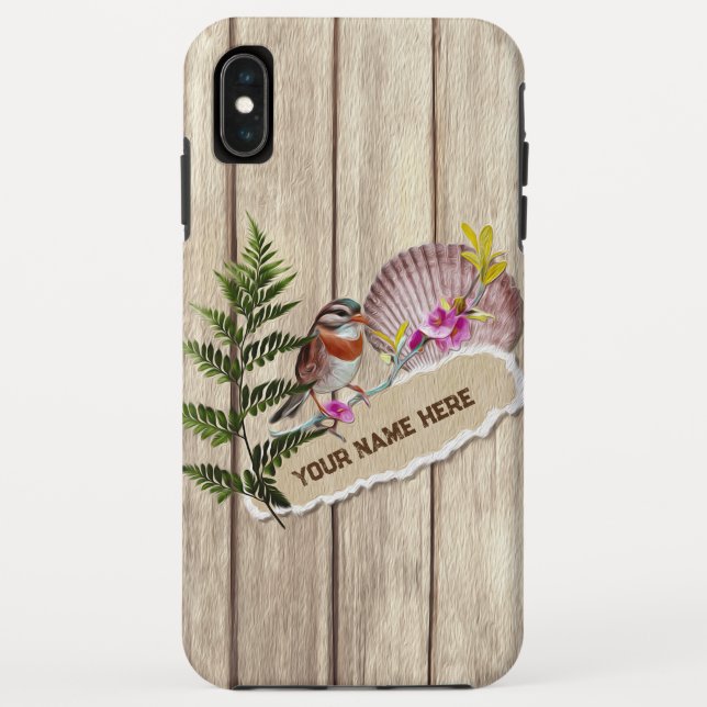 Funda De Case-Mate Para iPhone Nombre personalizado de pintura de aceite de mader (Reverso)