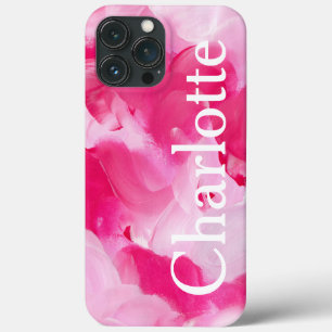 Funda Para iPhone 13 Pro Max Nombre Personalizado de Trazo de Pincel Abstracto 