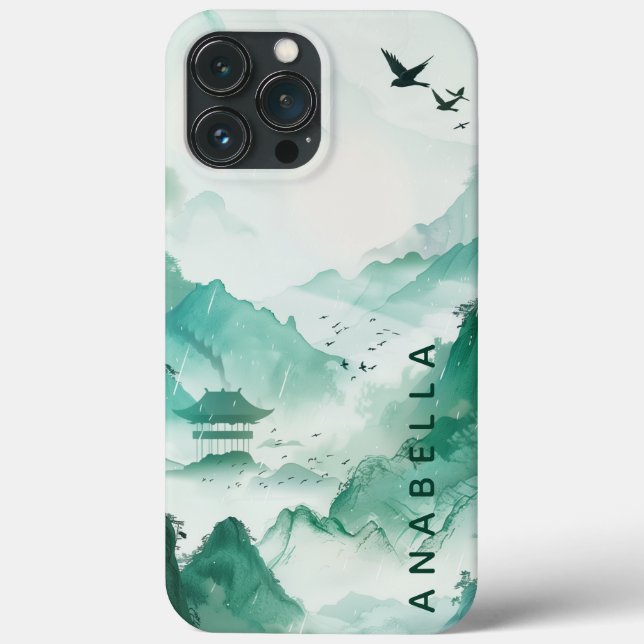 Funda De Case-Mate Para iPhone Nombre personalizado del arte natural (Reverso )