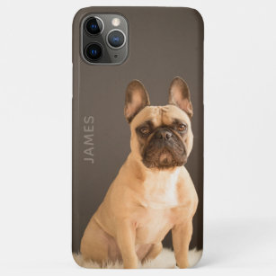 Funda Para iPhone 11 Pro Max Nombre personalizado del Bulldog francés   Perro