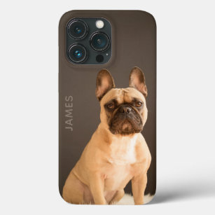 Funda Para iPhone 13 Pro Nombre personalizado del Bulldog francés   Perro