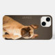 Funda De Case-Mate Para iPhone Nombre personalizado del Bulldog francés | Perro (Back (Horizontal))