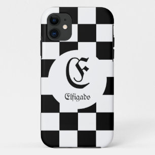 Funda Para iPhone 11 Nombre personalizado del club de ajedrez inicial