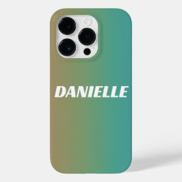 Funda Para iPhone 14 Pro De Case-Mate Nombre personalizado del degradado de arco iris