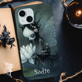 Funda Para iPhone 15 Nombre personalizado del esqueleto de hadas gótico