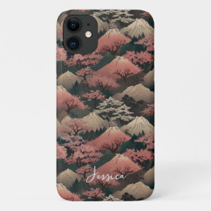 Funda Para iPhone 11 Nombre personalizado del florecimiento de cerezo j