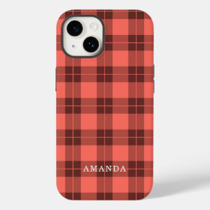 Funda Para iPhone 14 De Case-Mate Nombre personalizado del patrón de Naranja de cora