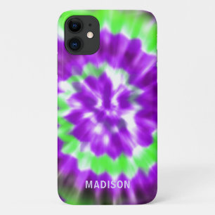 Funda Para iPhone 11 Nombre personalizado del patrón de tinte verde de 