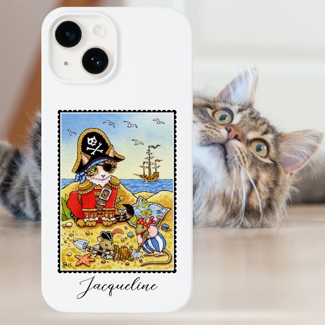 Funda De Case-Mate Para iPhone Nombre personalizado del ratón pirata divertido (Subido por el creador)