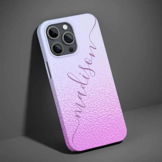 Funda De Case-Mate Para iPhone Nombre personalizado del shimmer rosado irlandés (Subido por el creador)