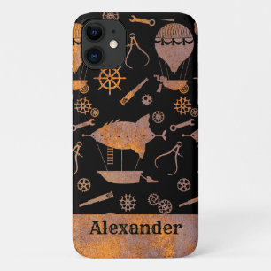 Funda Para iPhone 11 Nombre personalizado del tema de los aviones Steam
