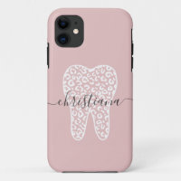 Nombre personalizado Dental Leopard Print Tooth