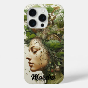 Funda Para iPhone 15 Pro Nombre personalizado Diseño de la mujer del Día de