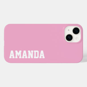 Funda Para iPhone 14 De Case-Mate Nombre personalizado elegante moderno color rosa
