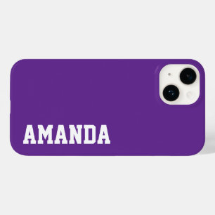 Funda Para iPhone 14 De Case-Mate Nombre personalizado Elegante y elegante color púr