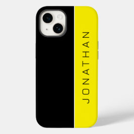 Funda Para iPhone 14 De Case-Mate Nombre personalizado en negro moderno simple | Ama