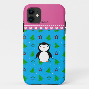 Funda Para iPhone 11 Nombre personalizado: estrellas de pingüino de árb