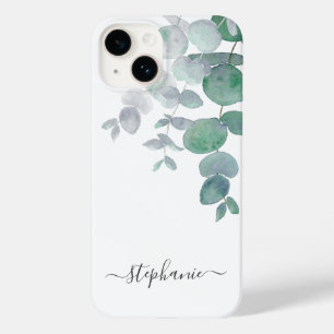 Funda Para iPhone 14 De Case-Mate Nombre personalizado Eucalipto botánico