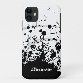 Funda Para iPhone 11 nombre personalizado explosión de música cool