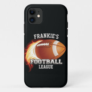 Funda Para iPhone 11 NOMBRE Personalizado Flama Deportes Fútbol America