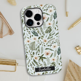Funda Para iPhone 14 Pro De Case-Mate Nombre personalizado Floral acuarela