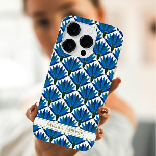 Funda Para iPhone 14 Pro De Case-Mate Nombre personalizado Flores azules