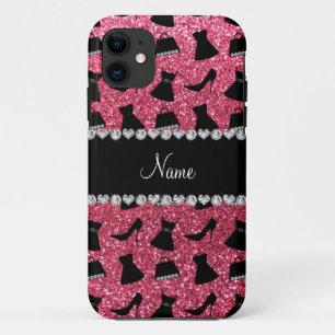 title_seo2 Nombre personalizado fucsia purpurina rosa vestido