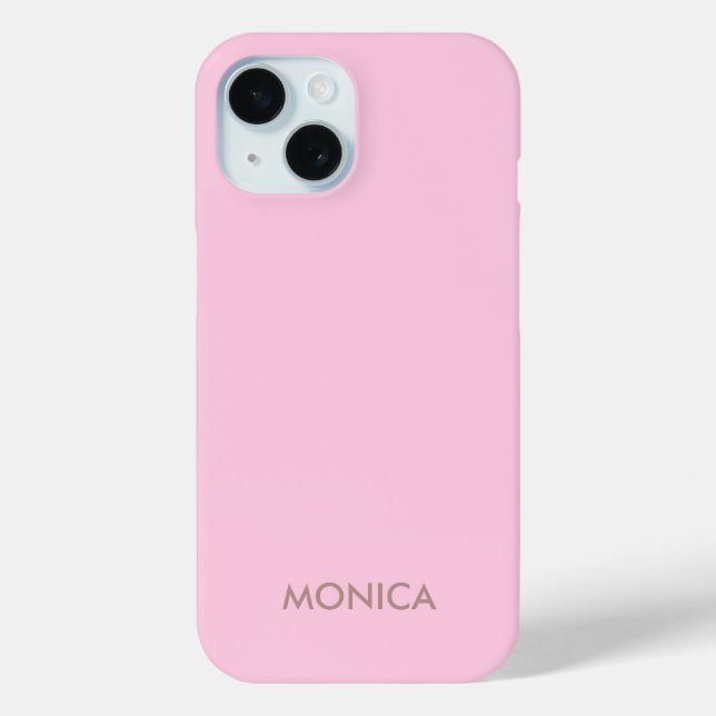 Funda De Case-Mate Para iPhone Nombre personalizado giratorio rosa (Reverso )