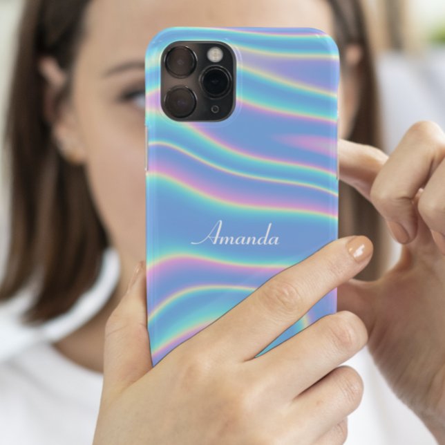 Funda De Case-Mate Para iPhone Nombre personalizado holográfico moderno irlandés (Subido por el creador)