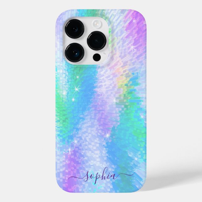 Funda De Case-Mate Para iPhone Nombre personalizado Holograma irlandés (Reverso )