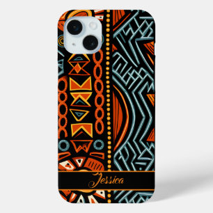 Funda Para iPhone 15 Mini Nombre personalizado impresión africana