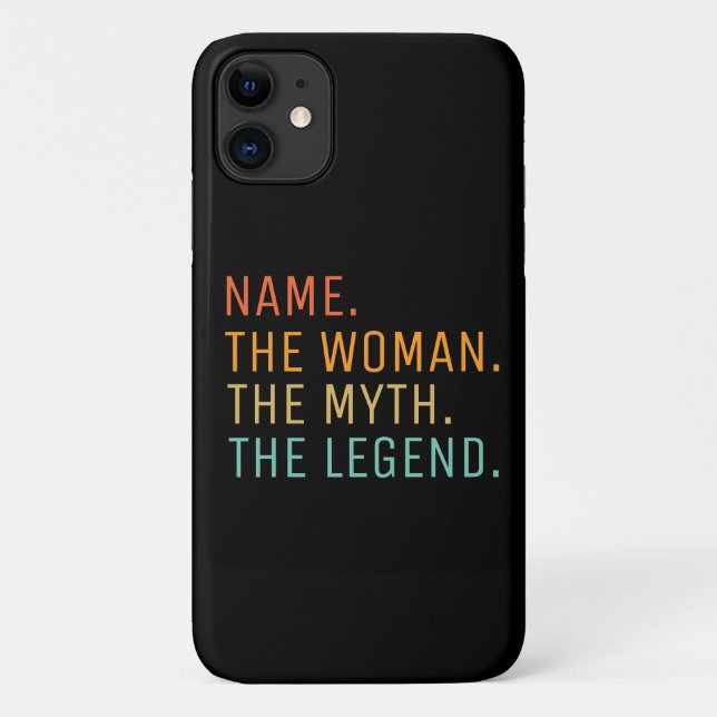 Funda De Case-Mate Para iPhone Nombre Personalizado La Mujer El Mito La Leyenda (Reverso)