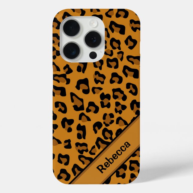 Funda De Case-Mate Para iPhone Nombre personalizado Leopard Imprimir patrón V2 (Reverso )